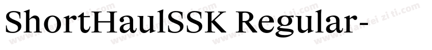 ShortHaulSSK Regular字体转换